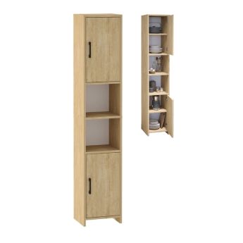Ντουλάπι κουζίνας - μπάνιου Hobbes Megapap χρώμα sapphire oak 35x30x182,3εκ.