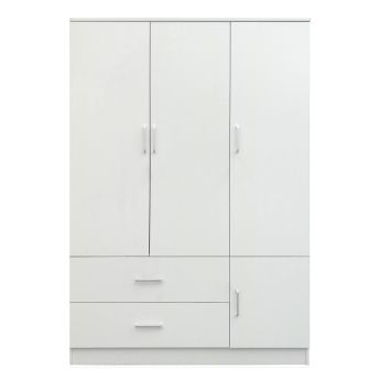 Ντουλάπα Artelibre Tuberosa Λευκό Μοριοσανίδα 120x50x180cm