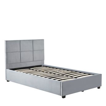 Κρεβάτι Μονό Artelibre Cloudrest Γκρι Ύφασμα 214x127.5x109cm (Στρώμα 120x200cm)
