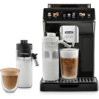 De'Longhi Eletta Explore Αυτόματη Μηχανή Espresso 1450W Πίεσης 19bar με Μύλο Άλεσης Μαύρη ECAM450.55.G