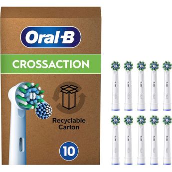 Oral-B CrossAction Ανταλλακτικές Κεφαλές για Ηλεκτρική Οδοντόβουρτσα 10τμχ