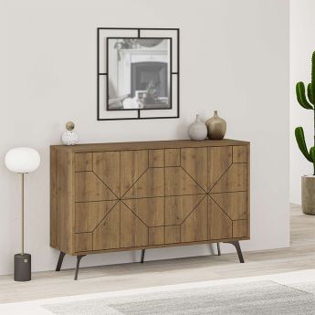 Μπουφές Dune Megapap χρώμα ανοιχτό καρυδί 123x35x77,4εκ.