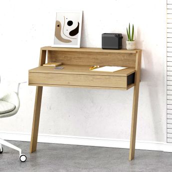 Γραφείο εργασίας Cowork Megapap χρώμα sapphire oak 94x50x91εκ.