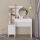Τουαλέτα με καθρέπτη Mup Megapap χρώμα λευκό - sapphire oak 105x35x151εκ.