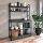 Έπιπλο κουζίνας Foyer Megapap χρώμα μαύρο - ανθρακί 101x36x160,7εκ.