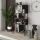 Βιβλιοθήκη Midi Megapap χρώμα sapphire oak - silky black 88x35x175εκ.