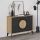 Μπουφές Gora Megapap χρώμα sapphire oak - silky black 110x40x82εκ.