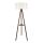 Φωτιστικό δαπέδου Thomas Megapap E27 Mdf/ύφασμα Pvc χρώμα καρυδί - κρεμ 38x38x135εκ.