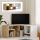 Έπιπλο τηλεόρασης Glis Megapap πολυμορφικό χρώμα sapphire oak - λευκό 145x35x44,8εκ.