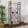Βιβλιοθήκη Elysian Megapap χρώμα travertine - μαύρο 90x33,5x180εκ.