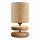 Φωτιστικό επιτραπέζιο Lucia Megapap E14 ξυλινο - pe rattan χρώμα φυσικό Ø15x35εκ.
