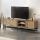 Έπιπλο τηλεόρασης Amira Megapap χρώμα καρυδί Ud - black wood 180x35x55εκ.
