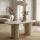 Τραπέζι Hazar Megapap Mdf χρώμα travertine - sandstone 180x90x77εκ.