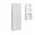 Ντουλάπα ρούχων Diamond Megapap δίφυλλη χρώμα λευκό gloss 60x38x187εκ.