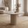 Τραπέζι Hazar Megapap Mdf χρώμα travertine - sandstone Ø119,5x76εκ.