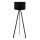 Φωτιστικό δαπέδου Rosling Megapap Mdf/ύφασμα Pvc χρώμα μαύρο 38x21x140εκ.
