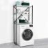 Megapap Mindy GP041-0032,1 Επιδαπέδια Ραφιέρα Μπάνιου Μεταλλική με 3 Ράφια 66x34x160cm Μαύρο/Λευκό