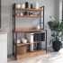 Έπιπλο κουζίνας Foyer Megapap χρώμα μαύρο - pine oak 101x36x160,7εκ.