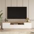 Έπιπλο τηλεόρασης Fedya Megapap χρώμα λευκό - sapphire oak 180x45x44,6εκ.