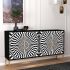 Μπουφές Gradel Megapap χρώμα μαύρο - ασπρόμαυρο 150x35x83,6εκ.