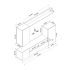 Σύνθεση τηλεόρασης Rodos Megapap χρώμα λευκό 210,2x36x90,4εκ.