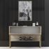 Μπουφές Luxe Megapap χρώμα travertine - χρυσό 120x30x80εκ.