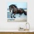 Πίνακας σε καμβά "Black Horse" Megapap ψηφιακής εκτύπωσης 60x60x3εκ.