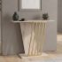 Κονσόλα Gravity Megapap χρώμα travertine - χρυσό 90x29,6x76,8εκ.