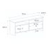 Έπιπλο τηλεόρασης Gradias Megapap χρώμα λευκό - sapphire oak 120x29,6x46,8εκ.