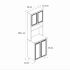 Έπιπλο κουζίνας Potter 2 Megapap χρώμα λευκό - rota oak 60x40x196,1εκ.