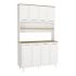 Έπιπλο κουζίνας Potter 4 Megapap χρώμα λευκό - rota oak 120x40x196,1εκ.