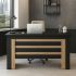 Γραφείο εργασίας Epito Megapap χρώμα ανθρακί - sepet oak 140x59,6x76,8εκ.