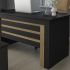 Γραφείο εργασίας Epito Megapap χρώμα ανθρακί - sepet oak 140x59,6x76,8εκ.