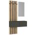 Έπιπλο εισόδου Kanso Megapap χρώμα ανθρακί - sepet oak 100x35x196,7εκ.