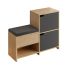 Παπουτσοθήκη Haven Megapap χρώμα sapphire oak - ανθρακί 101x35x80,4εκ.