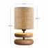 Φωτιστικό επιτραπέζιο Lucia Megapap E14 ξυλινο - pe rattan χρώμα φυσικό Ø15x35εκ.