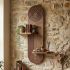 Ραφιέρα τοίχου Artwill Megapap Mdf χρώμα wenge 46x13x70εκ.