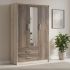 Olympus Τρίφυλλη Ντουλάπα με Καθρέπτη Castillo-Toro 120x57x183cm 123-000022