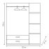 Olympus Τρίφυλλη Ντουλάπα με Καθρέπτη Castillo-Toro 120x57x183cm 123-000022