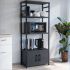 Megapap Ραφιέρα Κουζίνας Μεταλλική Γκρι 56.1x30x138.3cm GP041-0073,2