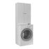 Megapap Romme Ντουλάπι Μπάνιου Πλυντηρίου 65x27.1x180cm Λευκό Κωδικός: GP042-0254,1
