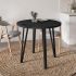 Τραπέζι Xana Megapap χρώμα black wood Ø90x77,5εκ.