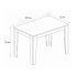 Σετ τραπεζαρία 5τμχ Darlen - Vela Megapap χρώμα sencron black - μαύρο 125x72x74εκ.