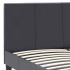 Κρεβάτι Flat Megapap από τεχνόδερμα χρώμα μαύρο ματ 150x200εκ.