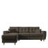 Καναπές Γωνιακός Artelibre Αναστρέψιμη Γωνία Jessie 235x160x85cm Καφέ