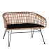 Καναπές Κήπου Artelibre Arvenius Φυσικό/μαύρο Rattan 124x57x77cm