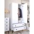 Ντουλάπα Δίφυλλη Artelibre Amari Λευκό Μοριοσανίδα 82x48x180cm