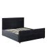 Κρεβάτι Διπλό Artelibre Sleepsuit Μαύρο Ύφασμα 218x172x118cm (Στρώμα 160x200cm)