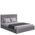 Κρεβάτι Υπέρδιπλο Artelibre Yuma Γκρι Ύφασμα 214x1170x10cm (Στρώμα 160x200cm)
