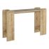 Κονσόλα Mendoza Megapap χρώμα sapphire oak - travertine 130,8x35x76,8εκ.